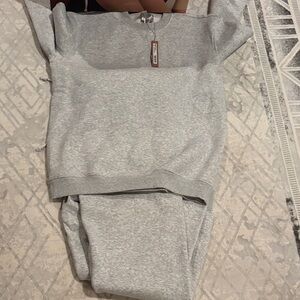 SKIMS Auth Gray Sweatshirt and Sweatpants Set NWT
